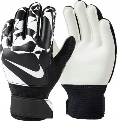 Doreza portieri për kalamaj Nike Match Jr HQ0258 010, shkumë kapëse, mbyllje me Velcro, bardh e zi