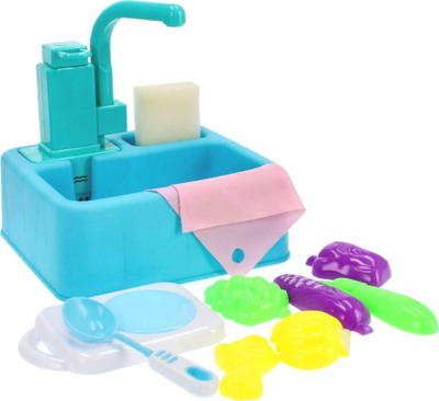 Set lavamani lodër Mega Creative 459493 me gërxima, me rubinet që punon, blu