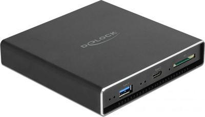 Kuti e jashtme DeLOCK, për disk 2.5" SATA HDD / SSD, USB 3.0 USB-C, me lexues SD, e zezë