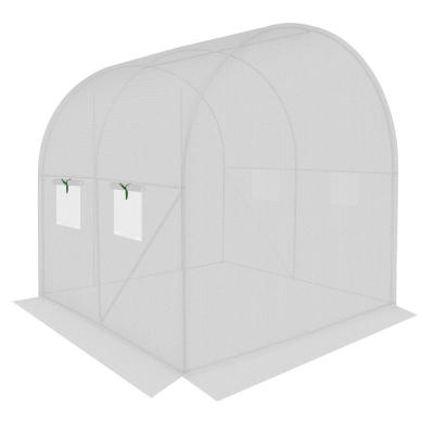 Serë tunel Saska Garden Greenhouse, 200x200x200 cm, PE e përforcuar, e bardhë