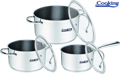 Set tenxheresh Heinner Anna, 6 pjesë, çelik inoks, argjendtë