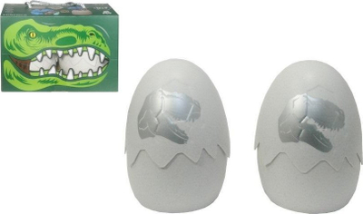 Lodër figurina Swede Jajo Dinozaur, set 2 copë, vezë surprizë, gri