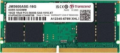 Memorie RAM laptopi Transcend JetRam JM5600ASE-16G, 16GB DDR5, 5600MHz, jeshile