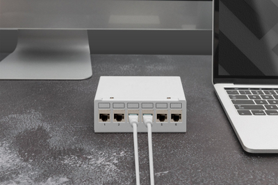 Panel patch rrjeti Digitus Desktop Modular, për tu var në mur, gri