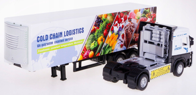 Kamion lodër Hipo Truck me semirimorkio, 24cm, die cast, shumëngjyrësh