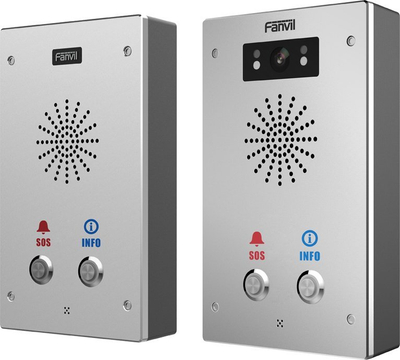 Interkom dere Fanvil i16S-02P, SIP audio, me kabllo, gri
