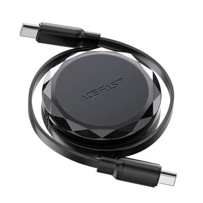 Kabllo USB Acefast C13-03, USB-C me USB-C, 0.8m, 60W, e zezë