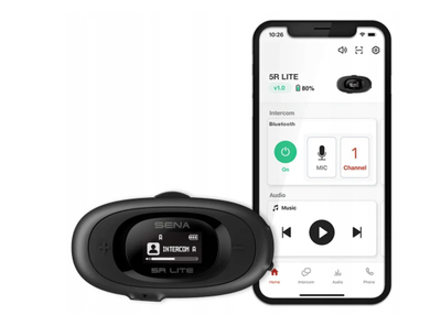 Интерком за мотоцикл Sena 5RLITE 01, Bluetooth 5.1, 8 часа разговор, црн