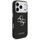 Këllëf telefoni Guess Hardcase 4G Grained Classic Logo për iPhone 17 Pro, TPU me lëkurë eko, i zi
