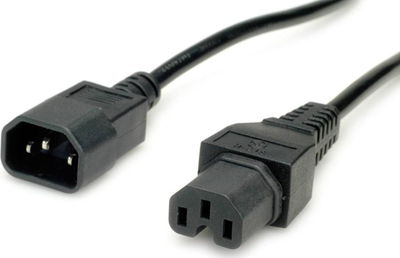 Kabllo furnizimi Value 19.99.1121, C14 në C15, 1m, 250V 10A, e zezë