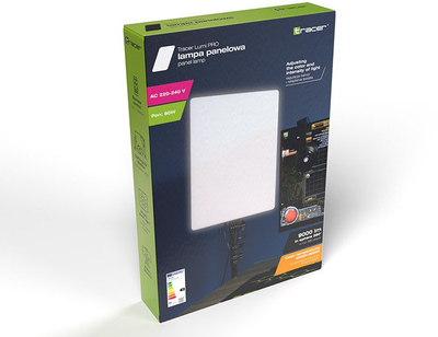 Lampë panel LED Tracer Lumi PRO, me stativ, rregullim temperature drite, e zezë