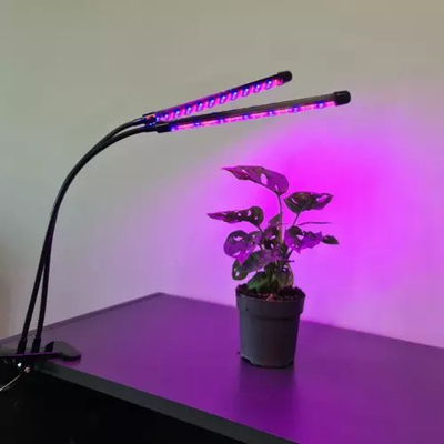 Llampë LED për bimë, 2 panele, me timer, me USB, e zezë