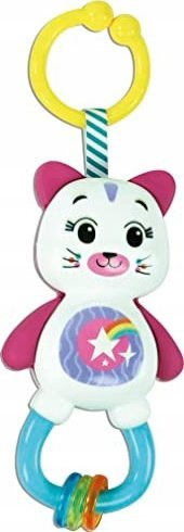 Set lodrash për bebe Clementoni Baby Gift Set Kitty, batanije përkëdhelëse, çelësa për kafshim dhe rrumbullakëz, shumëngjyrësh