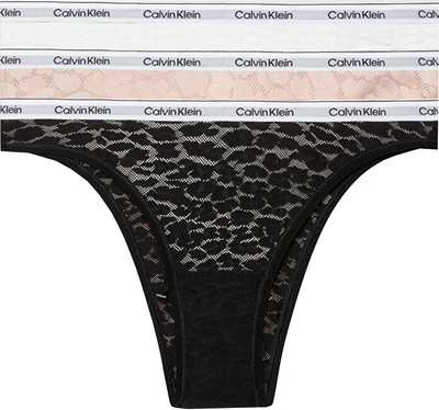 Set mbathje për femra Calvin Klein, 3 palë, të zeza/bardha/rozë