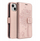 Futrollë libri Forcell OEM MEZZO për iPhone 13, eco-leather, me xhepa, rozë