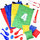 Set lojrash Jokomisiada 5905258511757, 4 thesë për kërcim, lugë me vezë, shumëngjyrësh