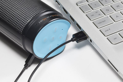 Altoparlant Bluetooth Technaxx MusicMan BT-X26, 8W, LED shumëngjyrësh, blu me të zezë