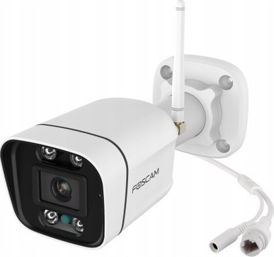 Камера за сигурност Foscam V8P, IP, безжична, бела