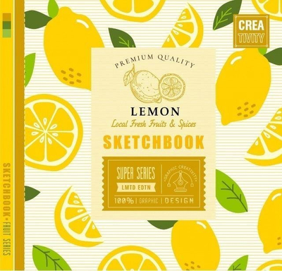 Bllok vizatimi Fresh Sketchbook Lemon, 200x200mm, 100g/m2, 36 fletë