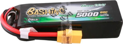 Bateri LiPo Gens Ace Bashing 5000mAh, 14.8V 4S 60C, plug XT90