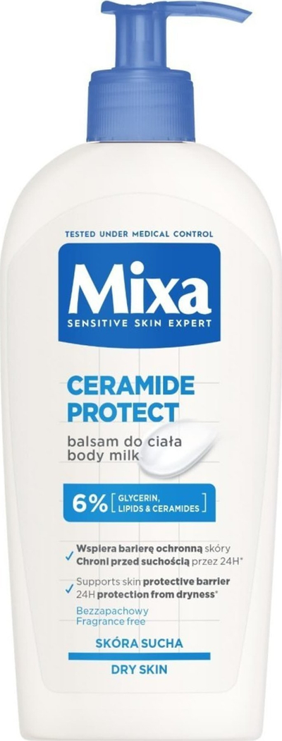 Balsam trupi Mixa Ceramide Moisture për lëkurë të thatë, 400 ml