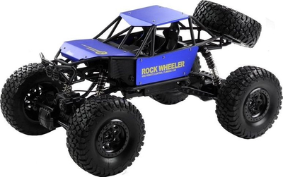 Makinë lodër Monster Truck Leantoys Rock Wheeler, me telekomandë, shkallë 1:8, blu