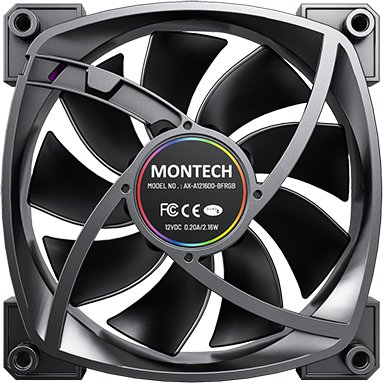 Ventilator kase Montech AX120 PWM, 120mm, ARGB, i zi