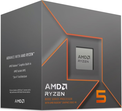 Procesor desktop AMD Ryzen 5 8500G, 6 core 12 thread, 3.5 GHz deri 5 GHz, socket AM5, argjent