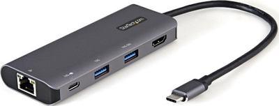 Adapter multiport USB C StarTech.com, HDMI 4K 30Hz, Power Delivery 100W, gri