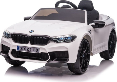 Makina elektrike për fëmijë BMW M5, bateri rikarikueshme, me drita, e bardhë