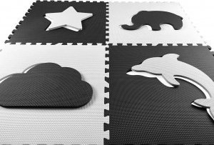 Dyshek puzzle shkumë Milly Mally Jolly 2x2, antirrëshqitës, gri
