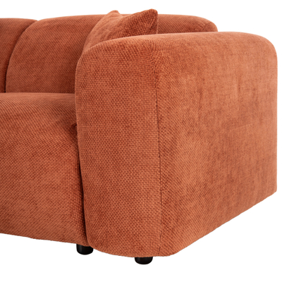 Divan-Shtrat këndor Bricken majtas 110–282×98–160×72 Hcm (HM3275.03L), kuqe
