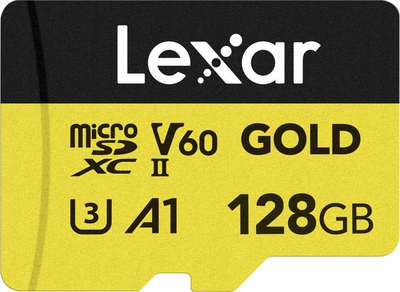 Kartë memorije microSD Lexar Professional GOLD, 128GB, UHS-II V60, e artë