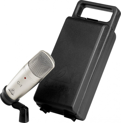 Mikrofon studio Behringer C-1, kondensator kardioid, phantom power 48V, ngjyrë argjendi