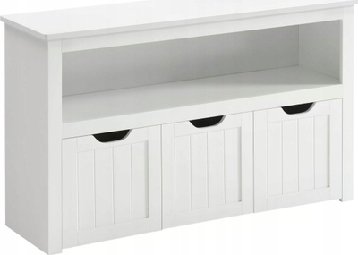 Organizues lodrash VASAGLE TOY STORAGE, 30x102x60cm, me rrota, i bardhë