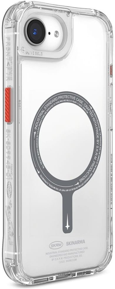 Футрола Skinarma Saido MagSafe за iPhone 16e, проѕирна, магнетна