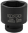 Kokë çelësi goditës ROCKFORCE RF-48553, 53 mm, 1" DR, çelik CrMo, e zezë