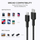 Kabllo Aukey, Lightning / USB C, 2 m, e zezë