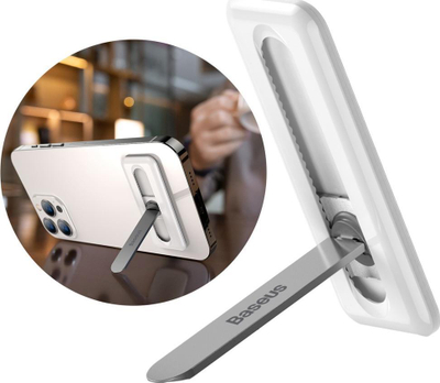 Mbajtëse telefoni Baseus Rotating Holder Foldable Bracket, rrotulluese, për smartphone, e bardhë