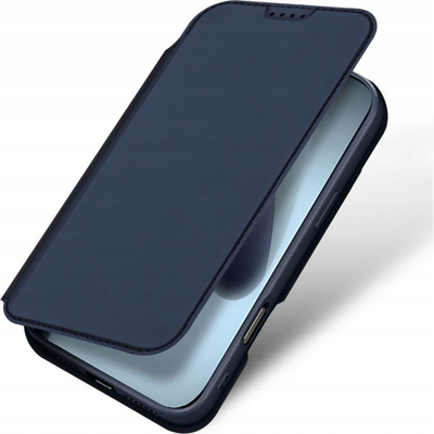 Këllëf telefoni Dux Ducis Skin Pro për iPhone 17 Pro, me stand, lëkurë sintetike, blu