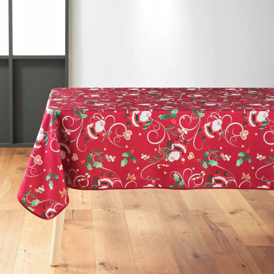 Mbulesë tavoline Douceur d'intérieur Christmas, 150x240 cm, poliester, e kuqe