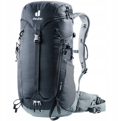 Shpinore hiking Deuter Trail 18L, sistem ventilimi Airstripes, i zi gri