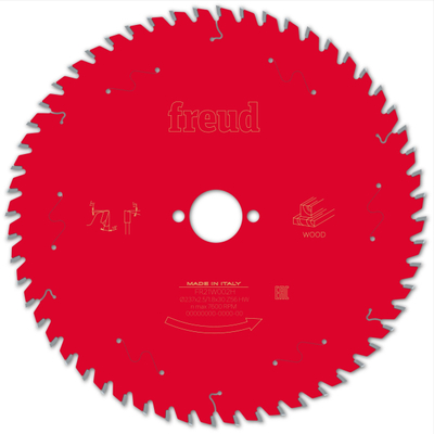 Teh sharrë rrethore Freud F03FS09738, Ø237mm, 56 dhëmbë, i kuq