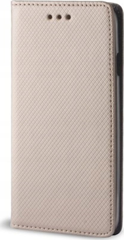 Kësule magnetike Komrk për Xiaomi Redmi Note 13 Pro 5G, tip portofoli, me fole karte, ngjyrë gold