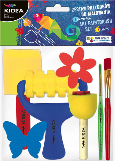 Set pikture Kidea Art Paintbrush, 7 copa, për kalamaj, shumëngjyrësh