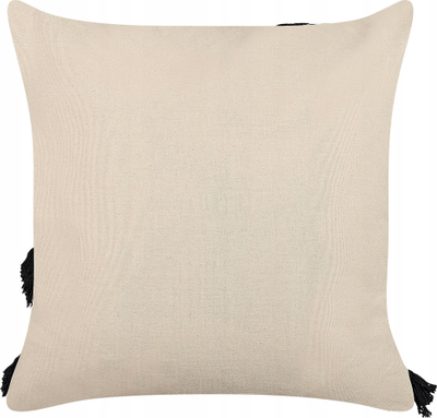 Jastëk dekorativ FUCHSIA Cotton Cushion, 45x45 cm, pambuk, bezhë me të zezë