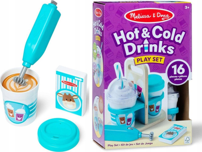 Set lojrash Melissa &amp; Doug Hot &amp; Cold Drinks, 16 pjesë, për kalamaj 3+, shumëngjyrësh