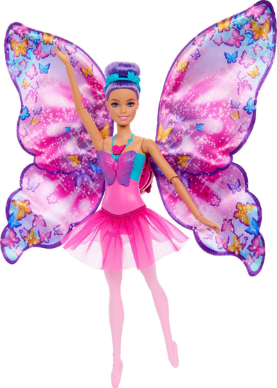 Lodër kukull Barbie Dance and Flutter, 2 në 1, balerinë edhe flutur, lejla
