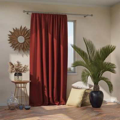 Perde blackout Amelia Home, 140x270 cm, me unaza, burgundy
