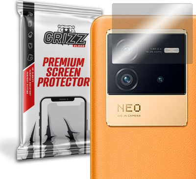 Mbrojtës kamere GrizzGlass Vivo iQOO Neo 6, xham hibrid, set 2 copë, transparent